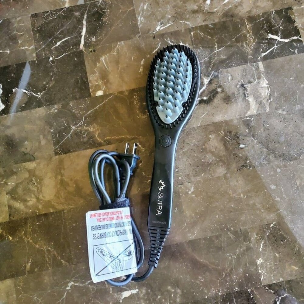 SUTRA Ionic Heat Brush ( Black ) - Silicone Tips, Ion Technology